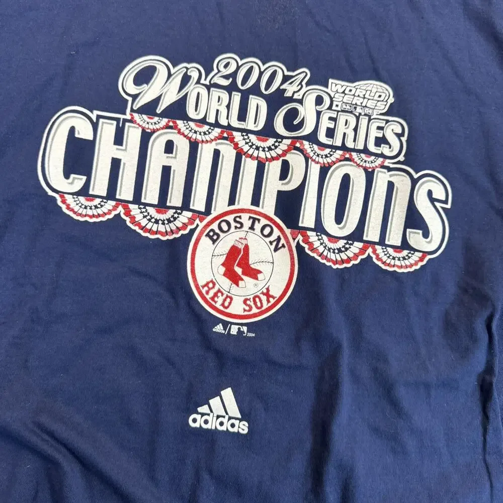 Adidas Boston Red Sox 2004 World Series Champions T Shirt MLB Baseball Size M